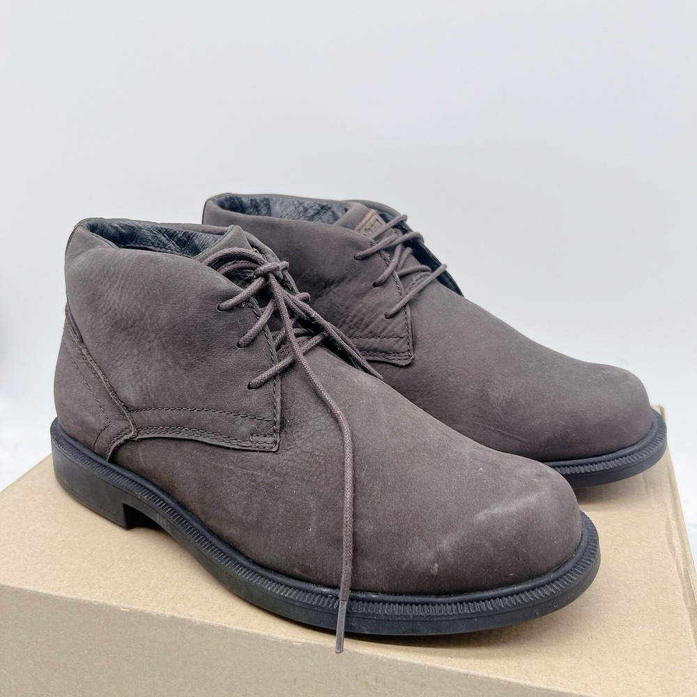 Dunham Jericho Chukka Men's Boots Shoes Smoke Brown Leather Lace Up 8.5 2E Wide